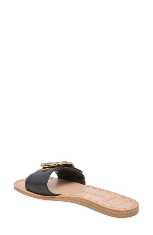 Dolce Vita Danna Slide Sandal In Black Leather