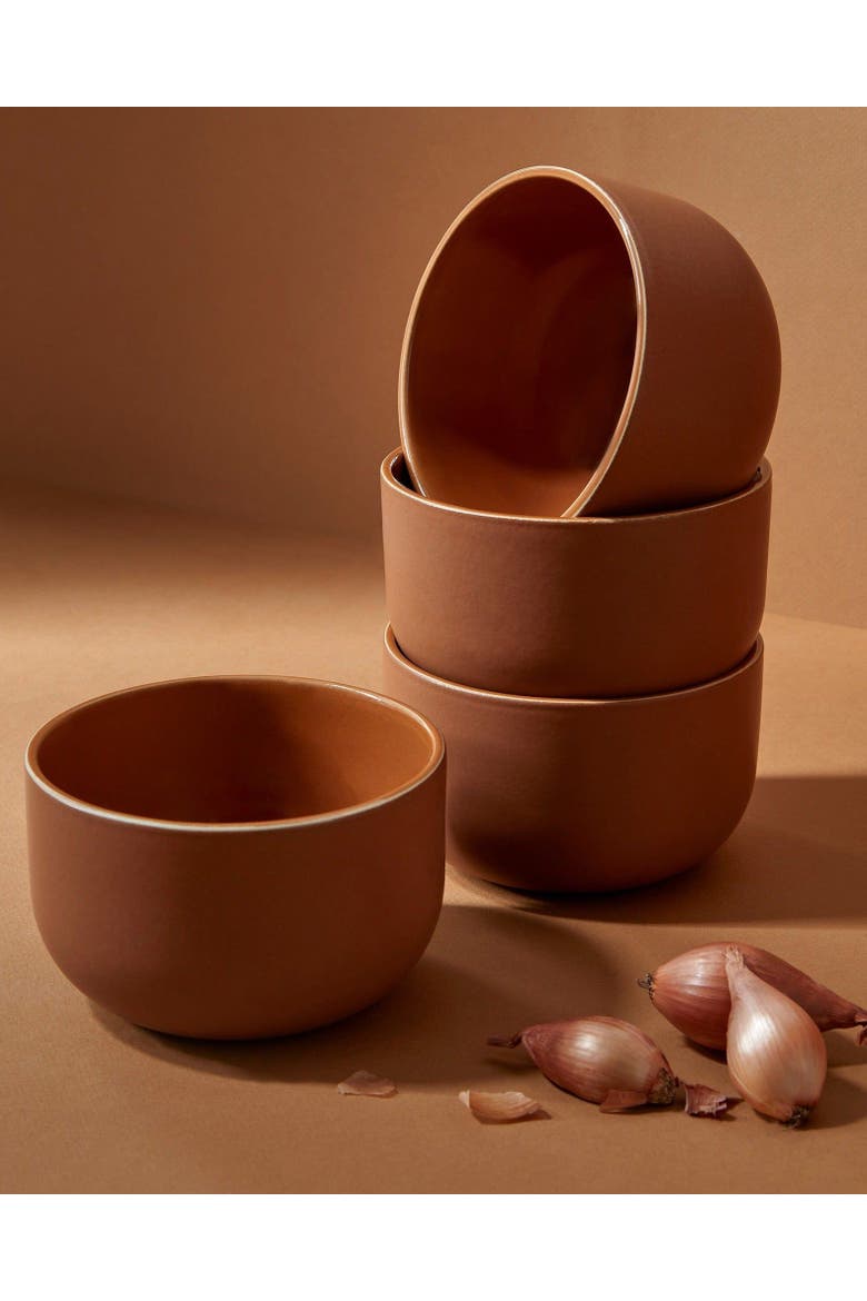 Minimalist Dinnerware Set, Alternate, color, Matte/Shiny Terracotta