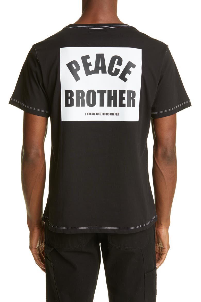 Peace Brother T-Shirt, Alternate, color, BLACK
