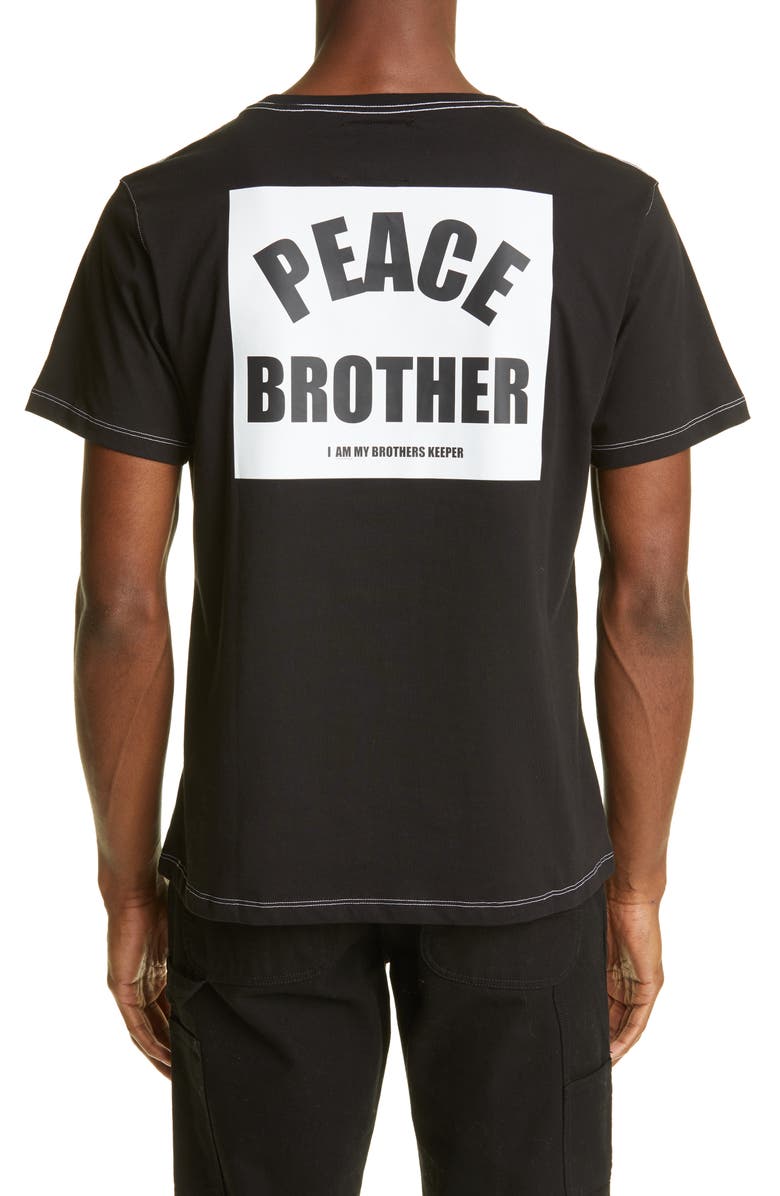 Art Comes First Peace Brother T-Shirt, Alternate, color, 