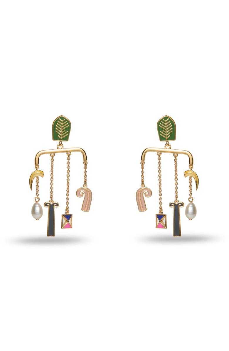 Lele Sadoughi The Met X Lele Klee Mobile Earring, Main, color, Landscape Columns 960