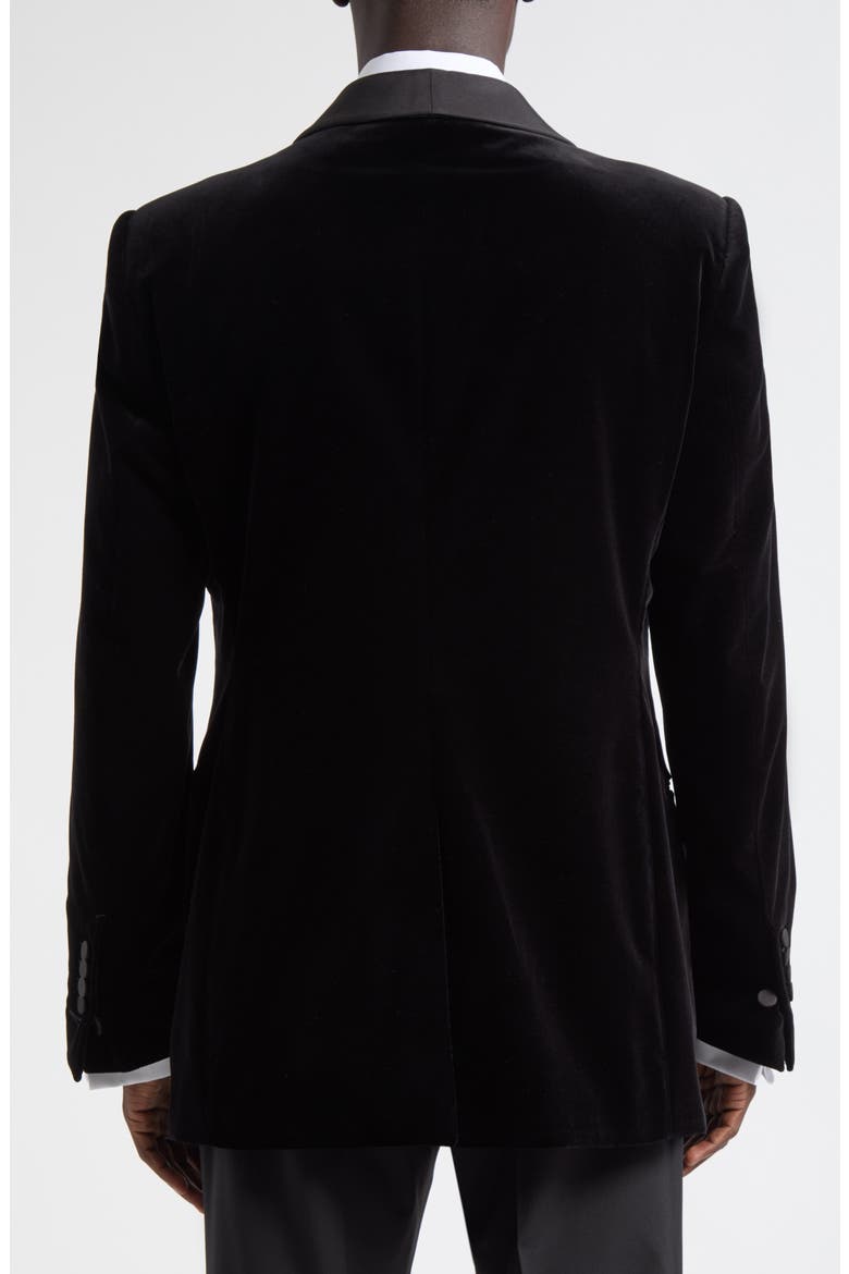 Stretch Velveteen Dinner Jacket, Alternate, color, NAA BLACK