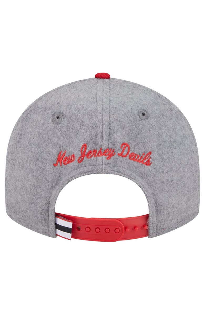 New Era Men
s New Era  Gray/Red New Jersey Devils Wool Pin Low Profile 9FIFTY Snapback Hat, Alternate, color, Gray