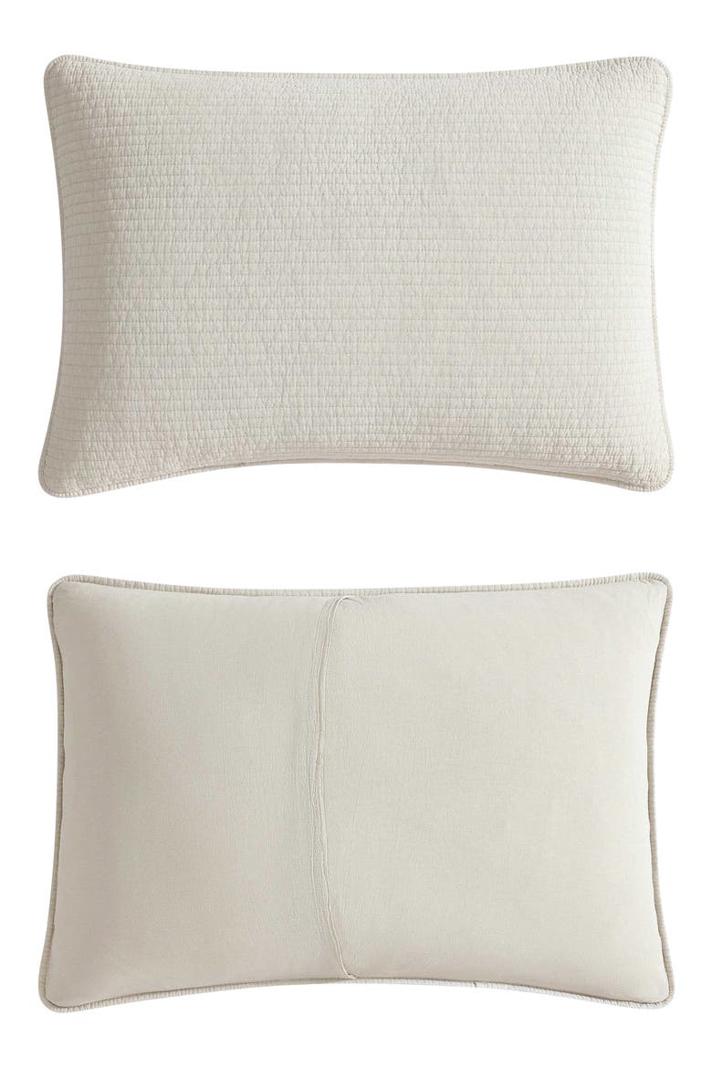 Seashore Stitch King Quilt Sham Set, Alternate, color, BEIGE