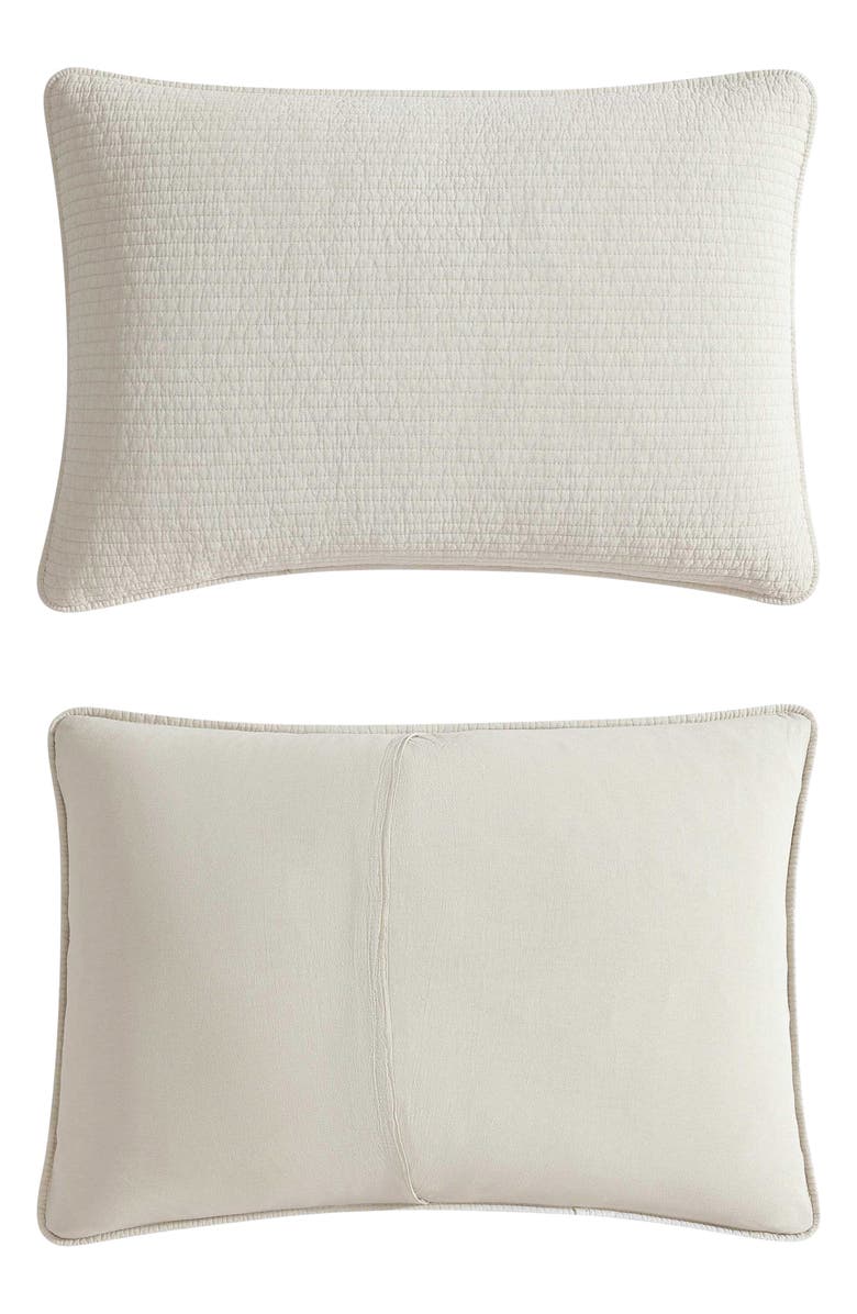 Nautica Seashore Stitch King Quilt Sham Set, Alternate, color, Beige