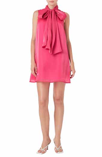 Endless Rose Bow Neck Organza Minidress