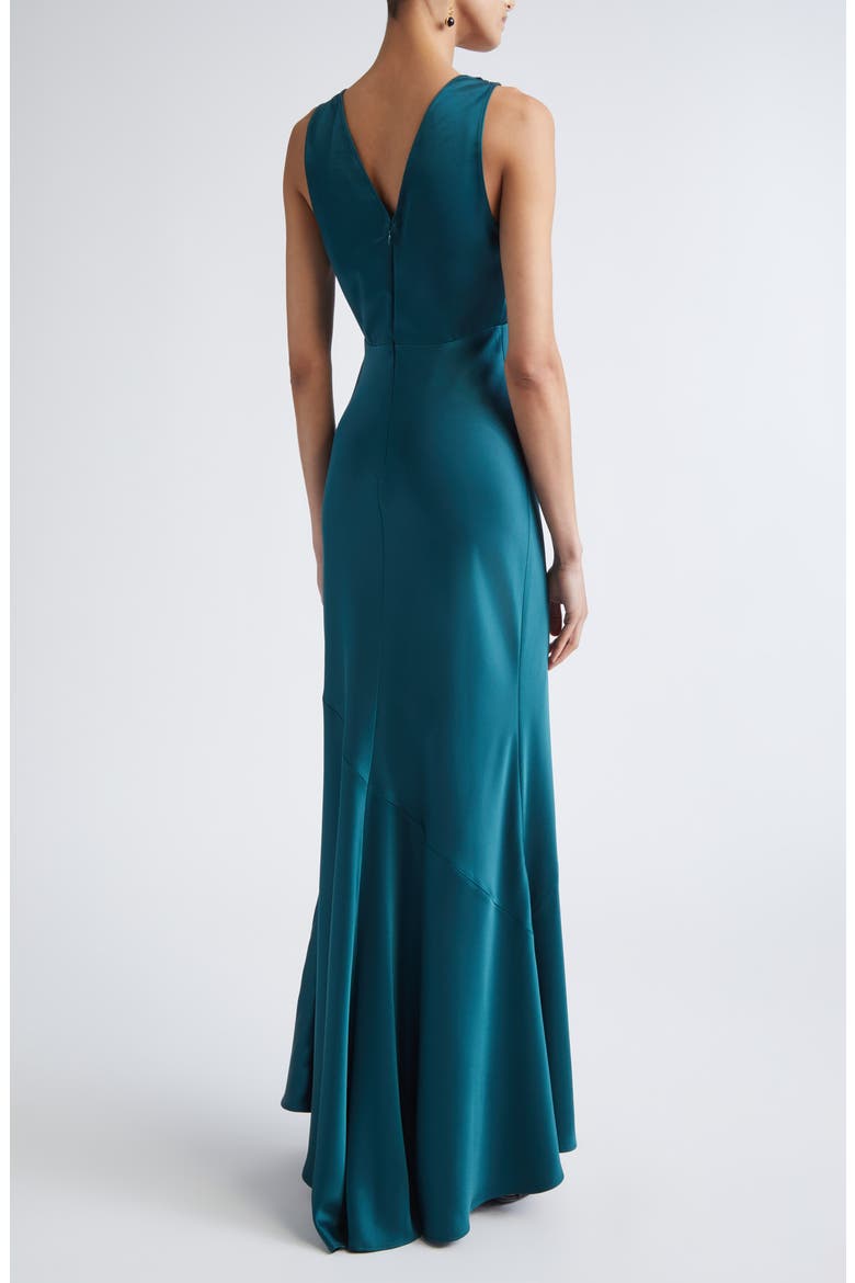 Liquid Satin Gown, Alternate, color, TOURMALINE
