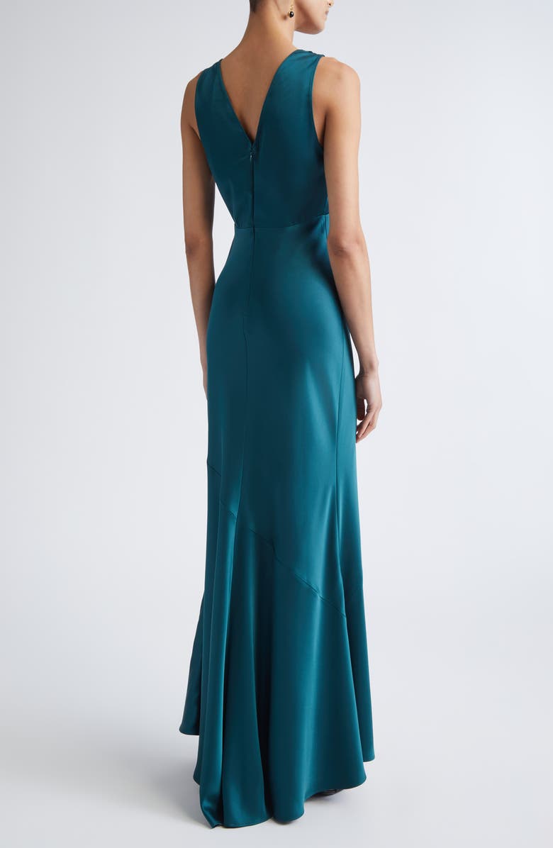 ST. JOHN Liquid Satin Gown, Alternate, color, Tourmaline