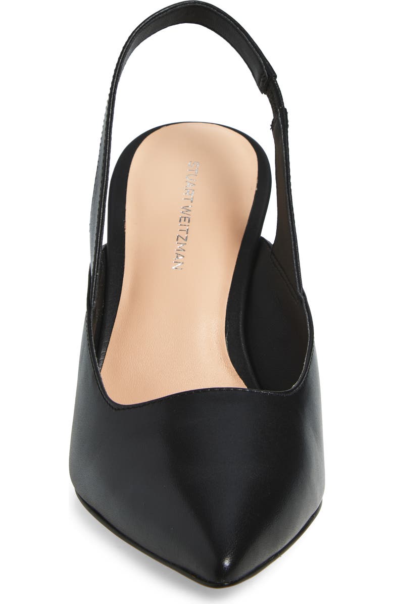 Stuart Weitzman Zuri Slingback Leather Pump, Alternate, color, Black