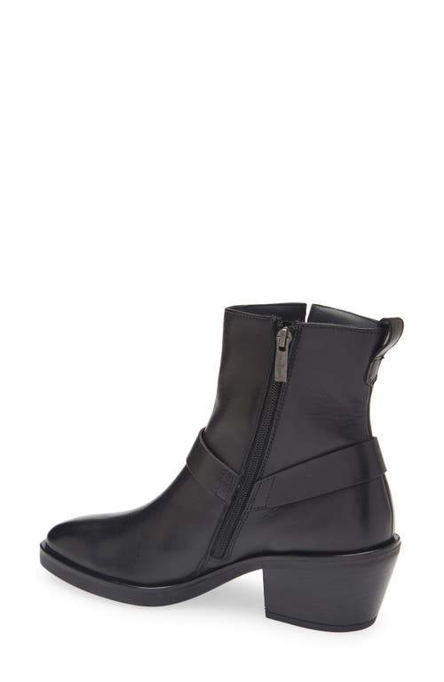 Paul Green West Bootie In Black Leather