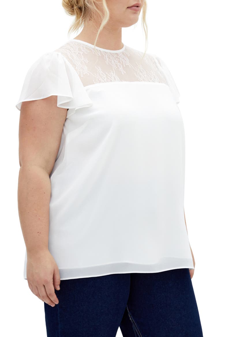 Malia Embroidered Lace Top, Alternate, color, IVORY