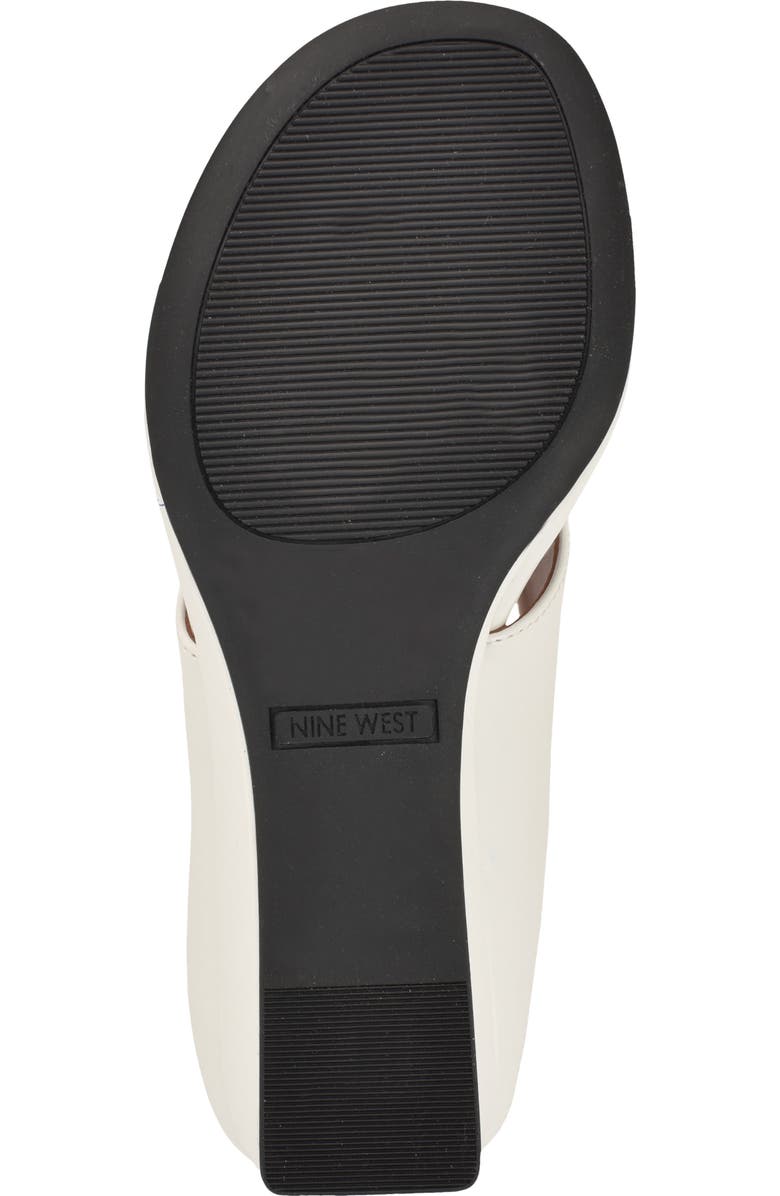 Nine West Jadde Wedge Flip Flop, Alternate, color, White
