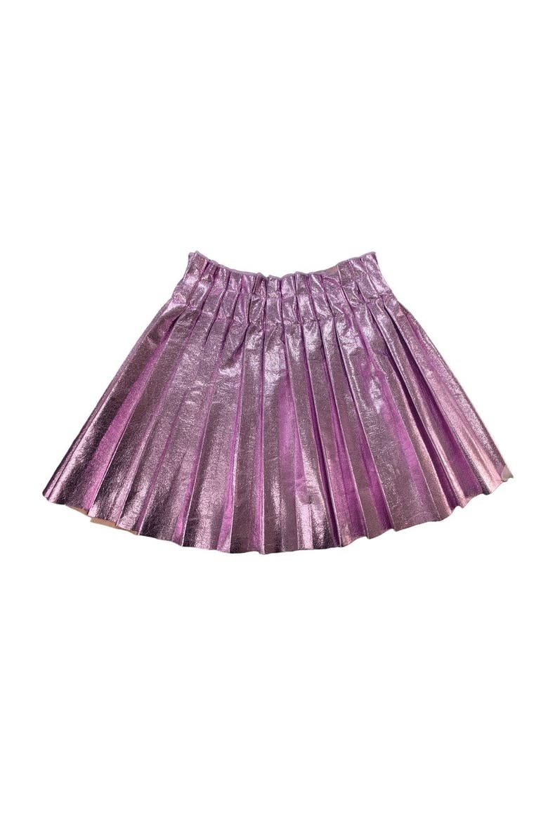 Foil Pleated Skirt, Main, color, Pastel Pink