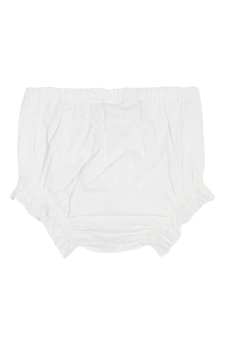 JOJO MAMAN BEBE Floral Strawberry Embroidered Ruffle Accent Cotton Dress & Bloomers, Alternate, color, Pink