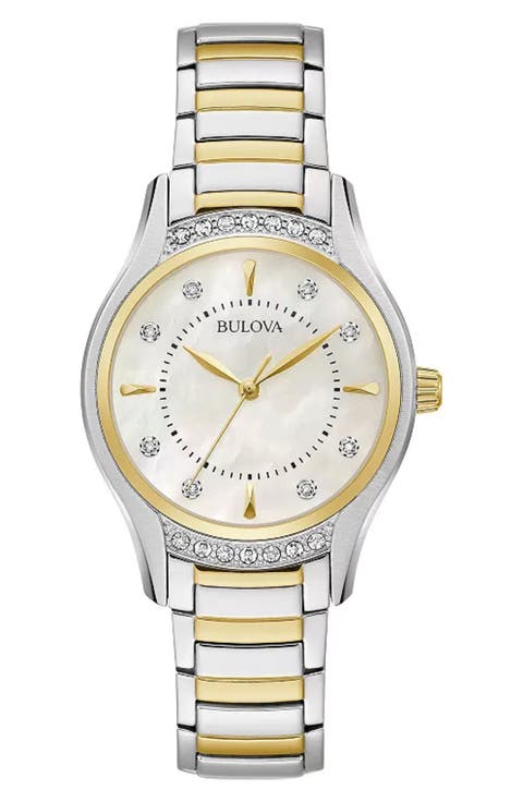 Diamond Mother-of-Pearl Bracelet Watch, 31mm