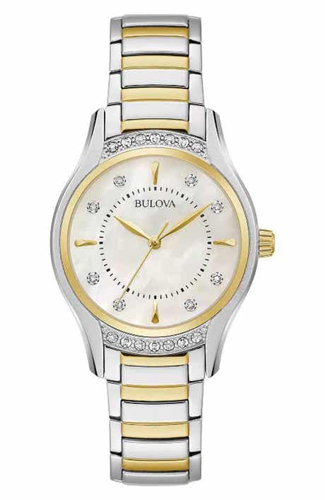 BULOVA Diamond Mother-of-Pearl Bracelet Watch, 31mm