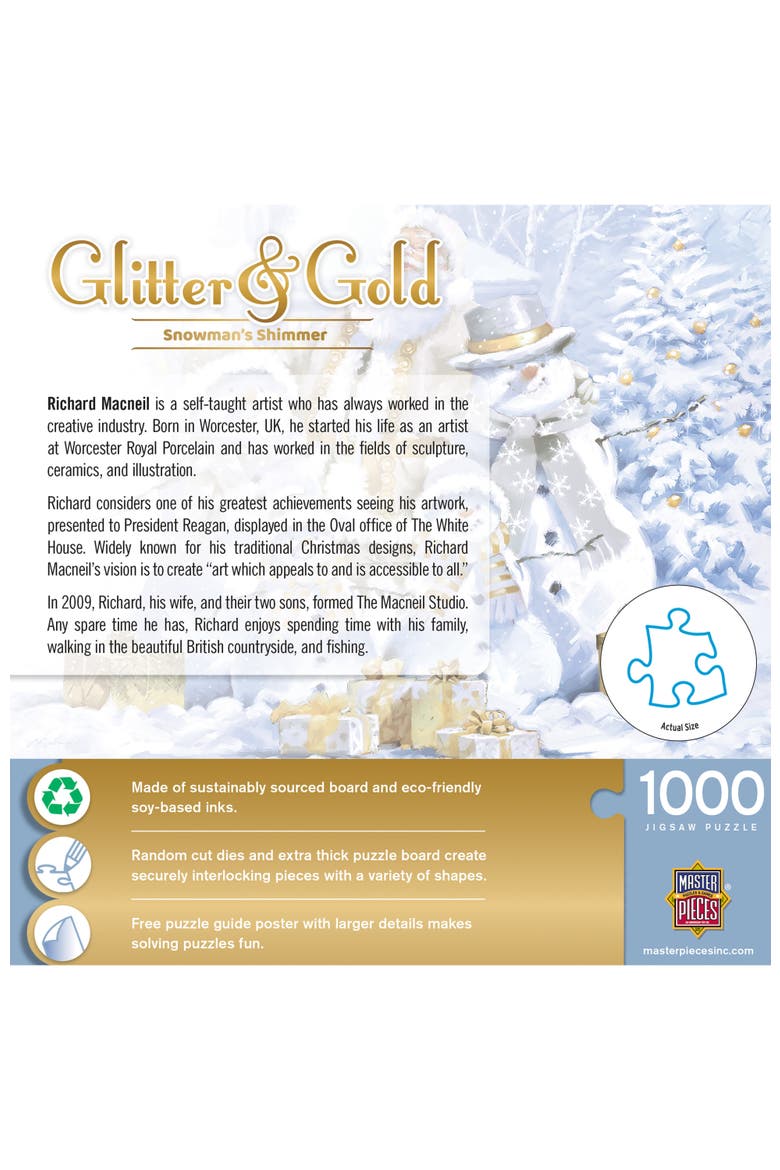 Snowman's Shimmer 1000pc Jigsaw Puzzle, Alternate, color, Multicolor