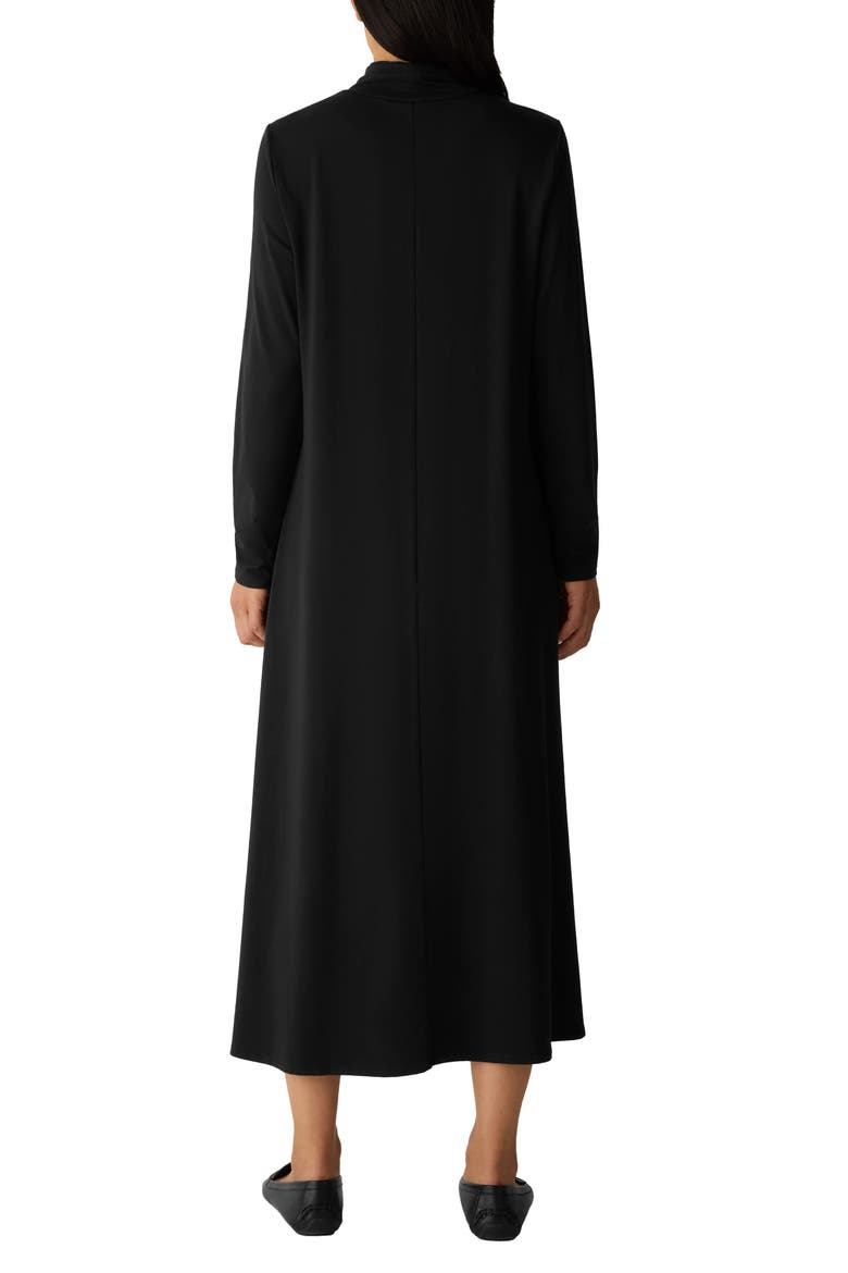 Long Sleeve Jersey Maxi Dress, Alternate, color, BLACK