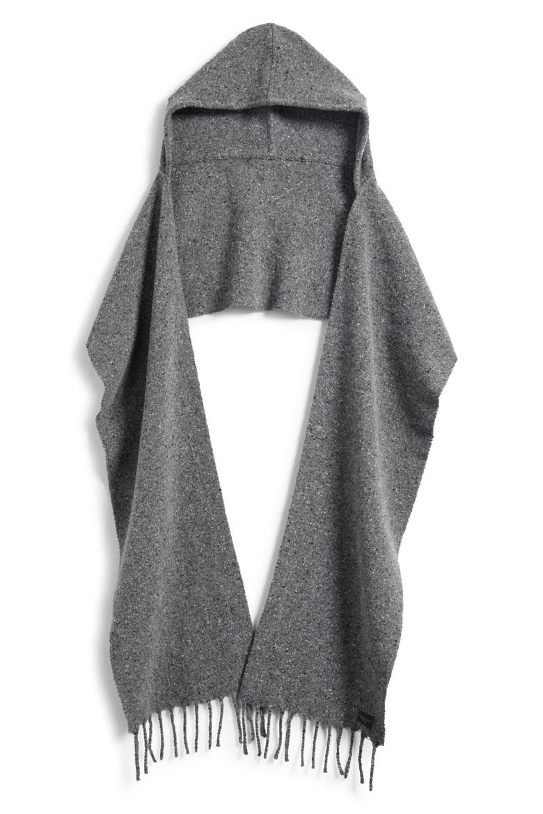 Amy Hooded Scarf, Alternate, color, CHARCOAL