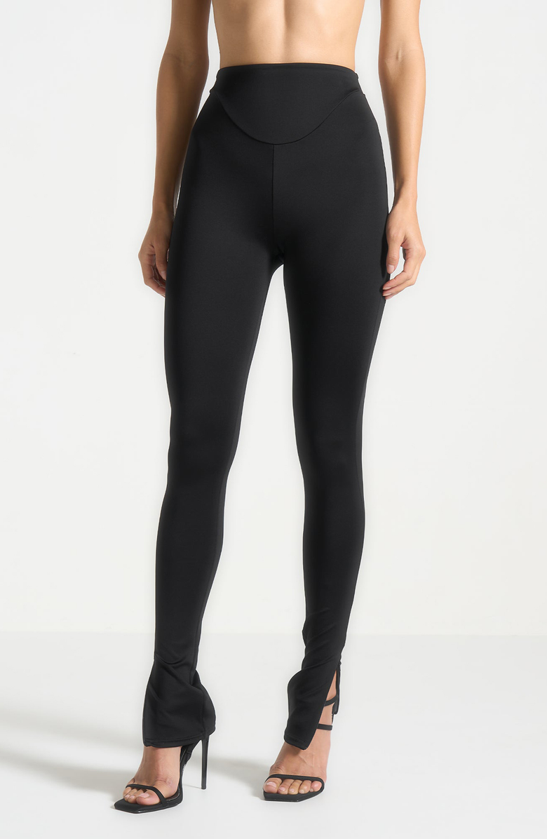 Manière De Voir Chloe High Waisted Leggings, Main, color, Black