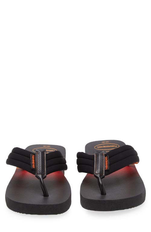 Havaianas Print Flip Flop In Black