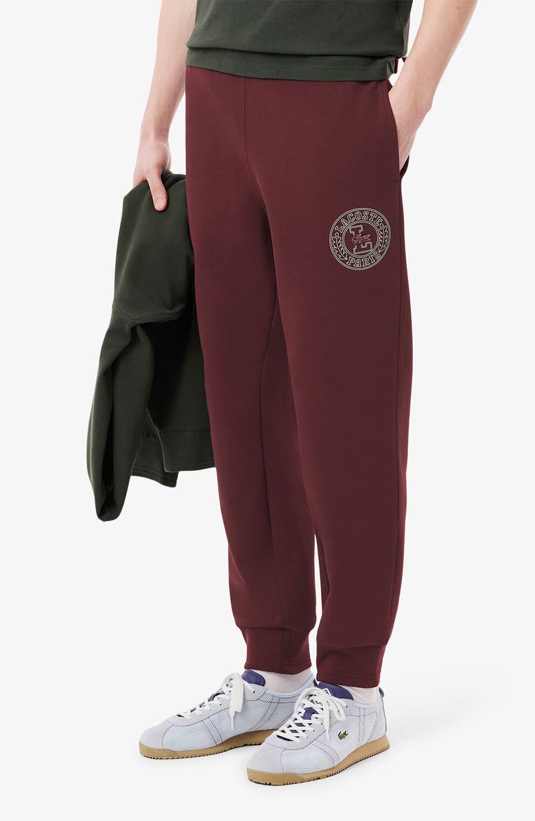 Lacoste Double Face Cotton Blend Piqué Joggers, Main, color, Bzd Expresso