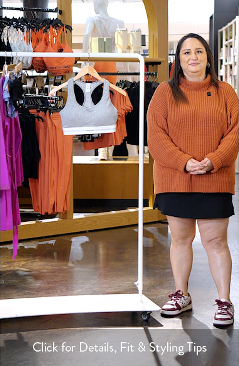 Lightly Lined Rib Logo Bralette, sales video thumbnail