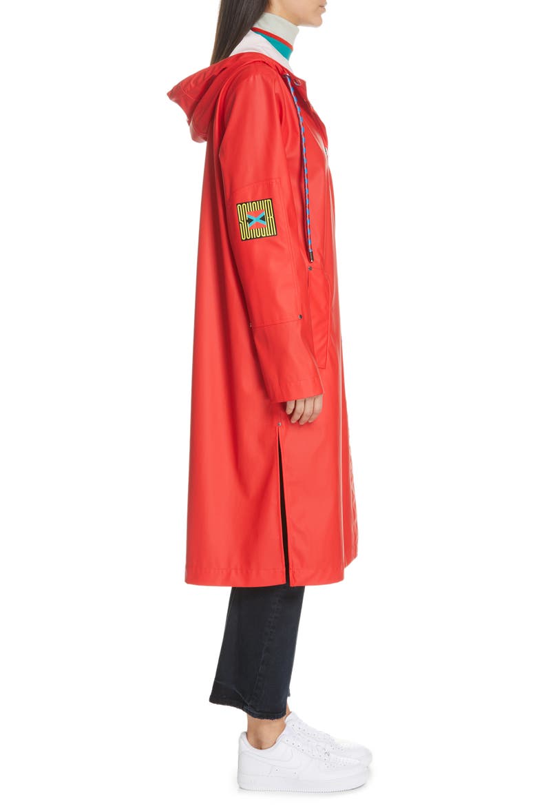 PSWL Longline Raincoat, Alternate, color, BRIGHT REDDNU