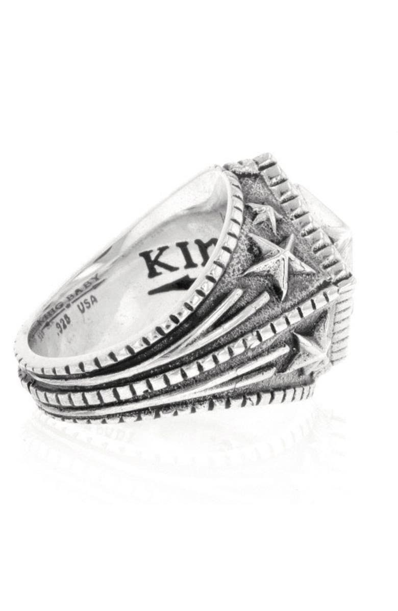 King Baby Studio Diamond Star Ring, Alternate, color, Silver