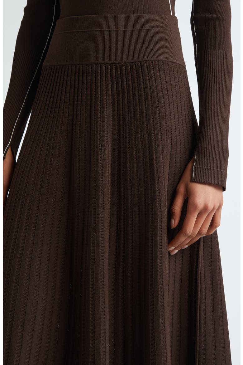 Rib Midi Sweater Skirt, Alternate, color, CHOCOLATE