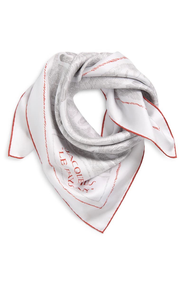 Jacquemus Le Foulard Paysan Silk Square Scarf, Main, color, 