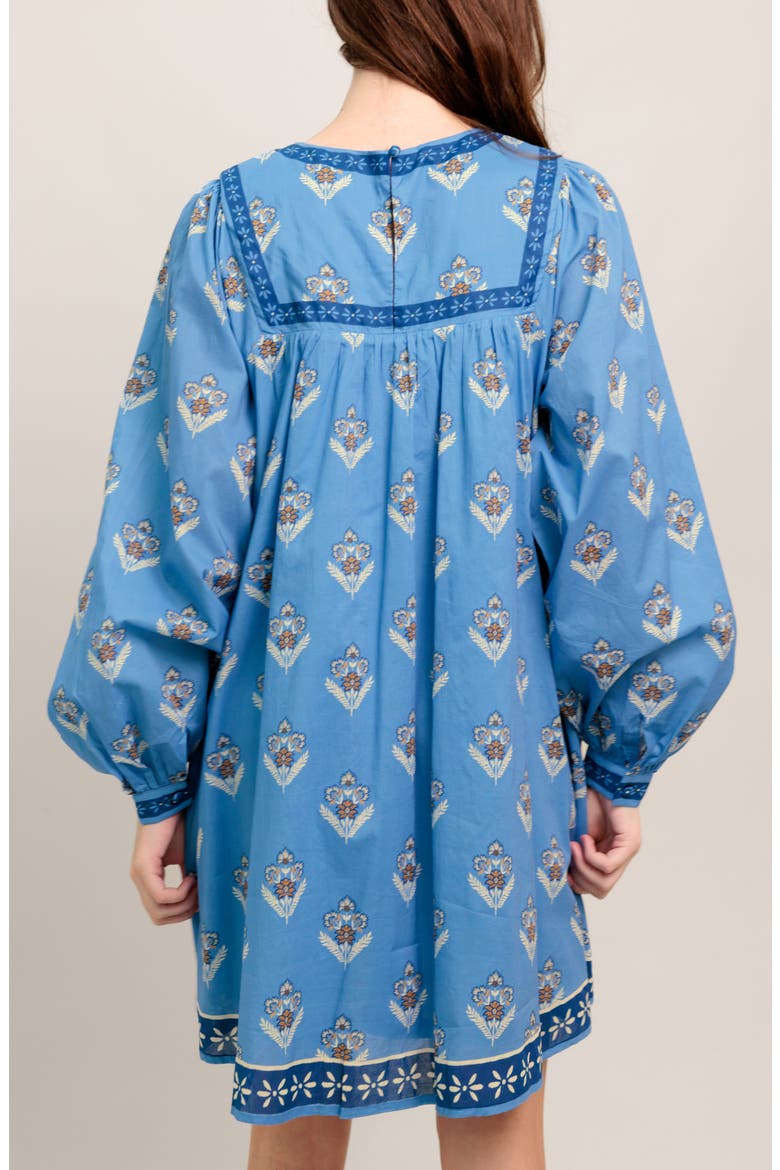Long Sleeve Minidress, Alternate, color, BLUE