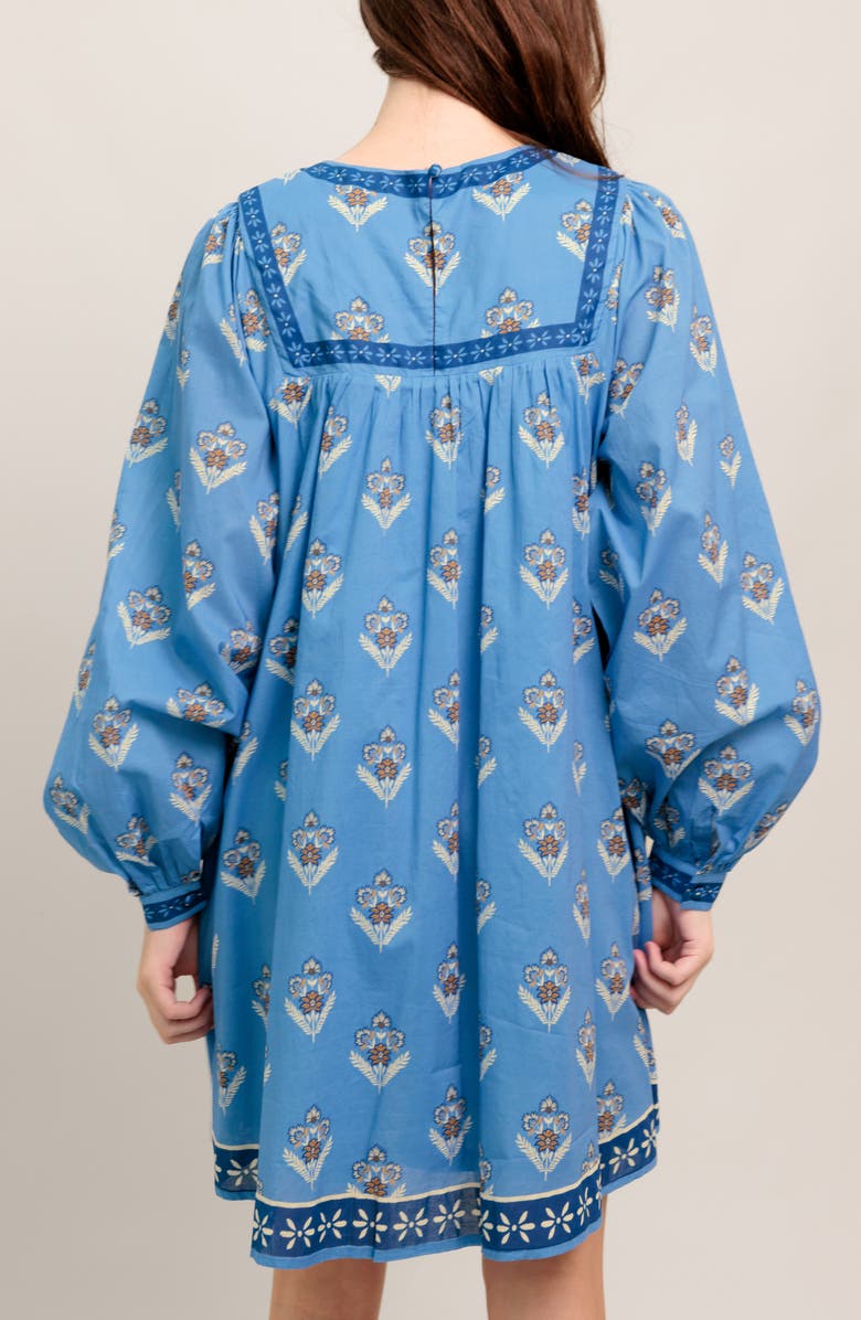 FLYING TOMATO Long Sleeve Minidress, Alternate, color, Blue