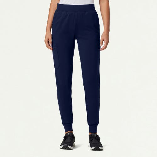 Jaanuu 6-pocket Slim Knit Scrub Jogger In Black