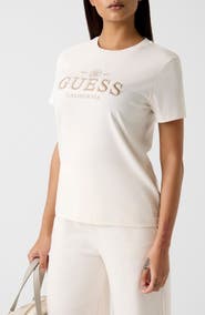 GUESS Arabella Graphic Print Organic Cotton Blend T-Shirt