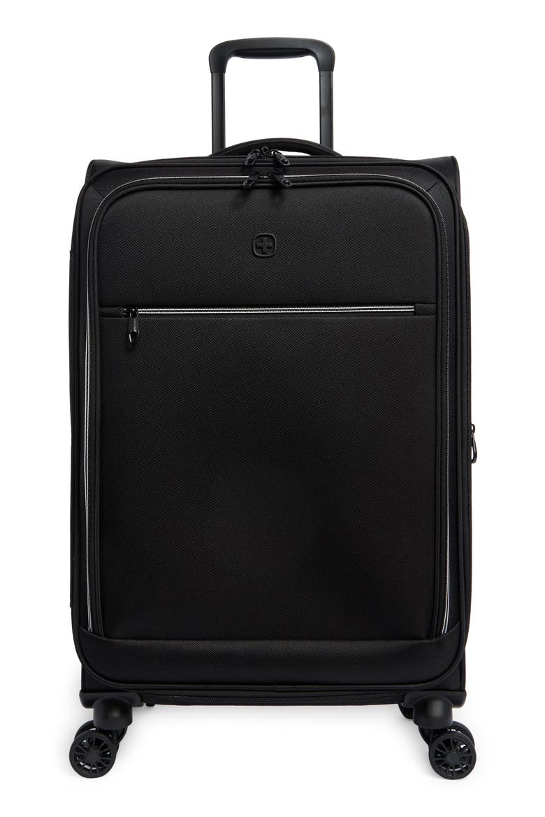 24-Inch Softside Spinner Luggage, Main, color, BLACK