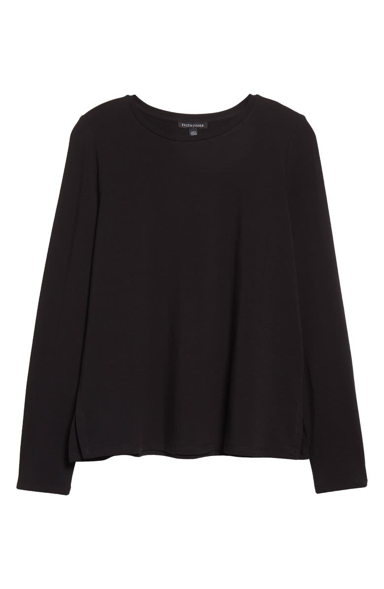 Eileen Fisher Long Sleeve Crewneck Top, Alternate, color,