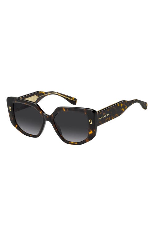 Marc Jacobs 1116s Butterfly Acetate Sunglasses In Havana/dark Grey Sf