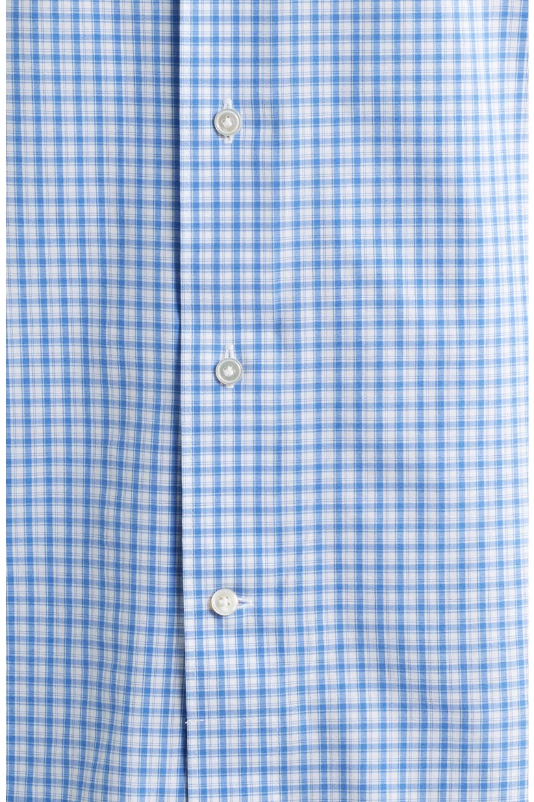 Bienville Tailored Fit Shadow Check Performance Poplin Button-Down Shirt, Alternate, color, DUSK BLUE