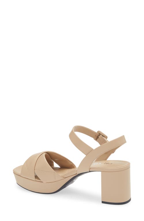 Prada Quilted Leather Ankle-strap Platform Sandals In Sabbia