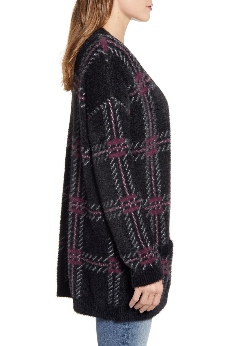 1.STATE Plaid Eyelash Cardigan, Alternate, color,
