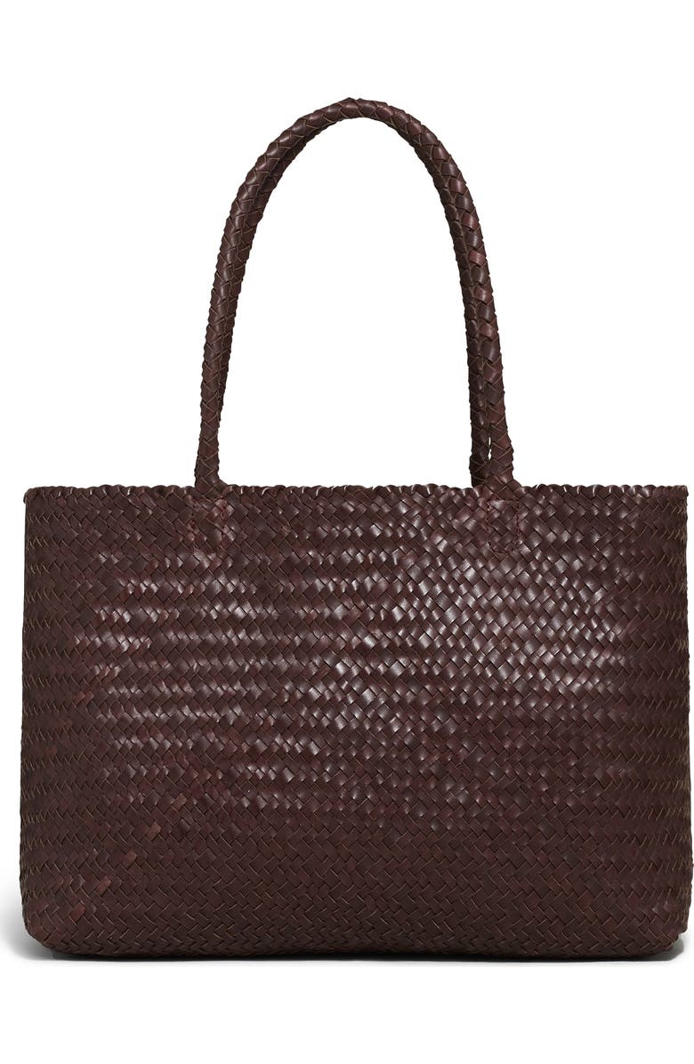 Madewell Handwoven Leather Tote, Main, color, Coffee Bean