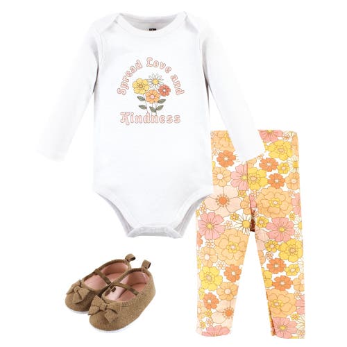 Hudson Baby Girl's Long-sleeve Bodysuit, Pants, And Footwear Outfit In Multi