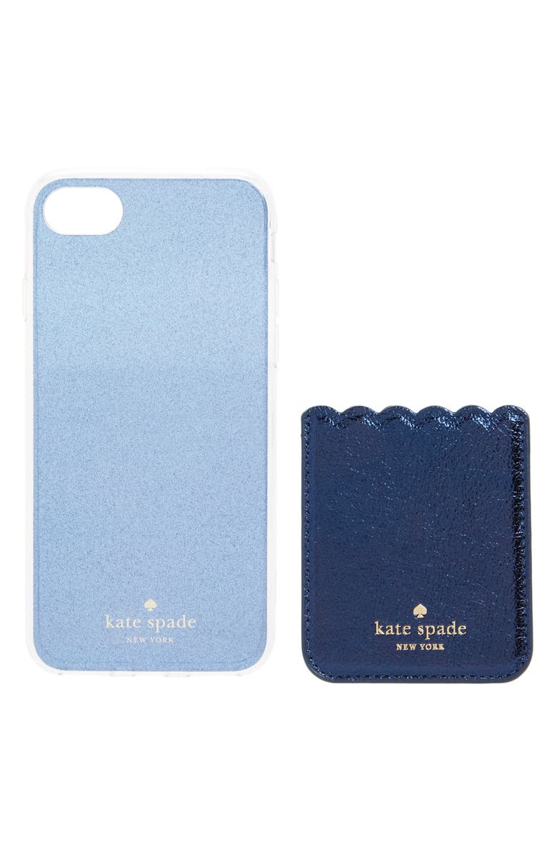 Kate Spade New York stick to it iPhone 7/8 case & sticker pocket, Alternate, color, 