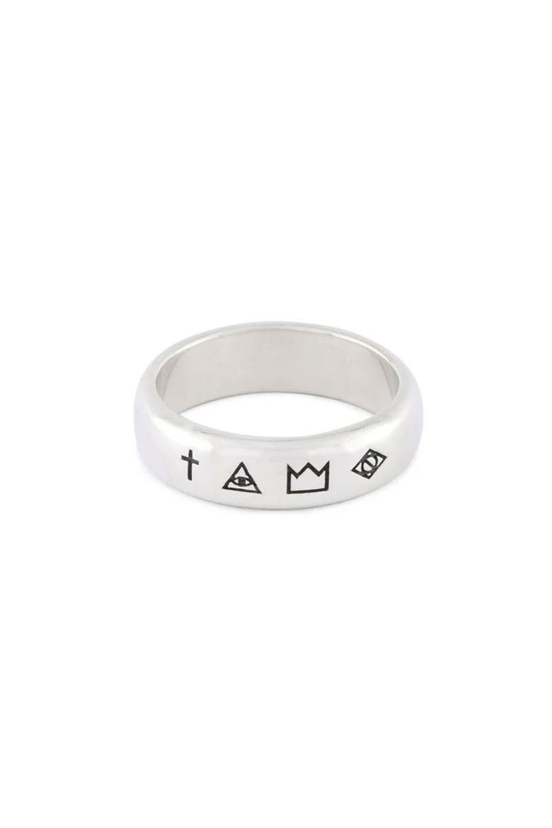 4 Symbols Ring, Main, color, SILVER