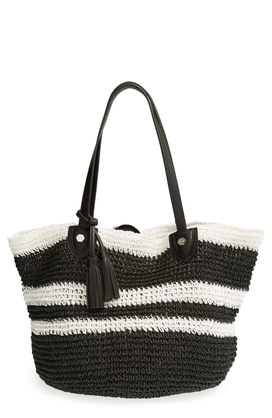 Danielle Nicole 'Caprice' Woven Straw Tote, Main, color, 