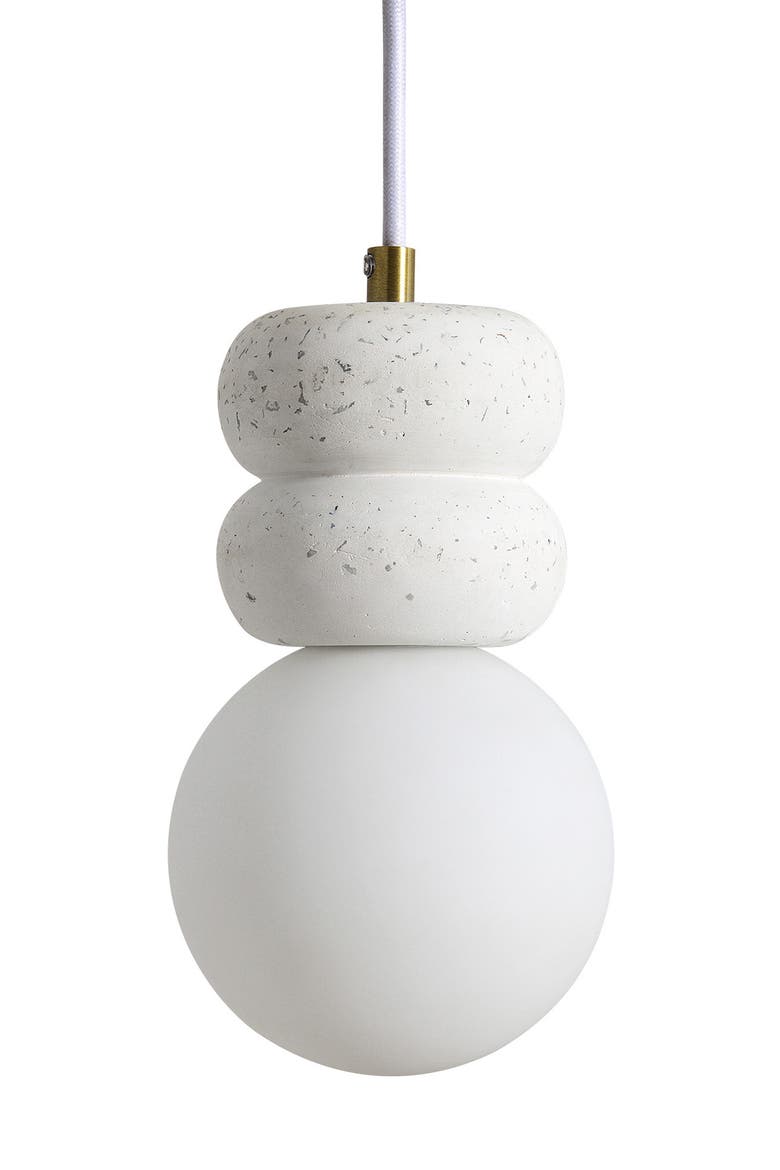 Candra Ceiling Light Fixture, Alternate, color, OFF WHITE/ SPECKLES/ ANT BRASS