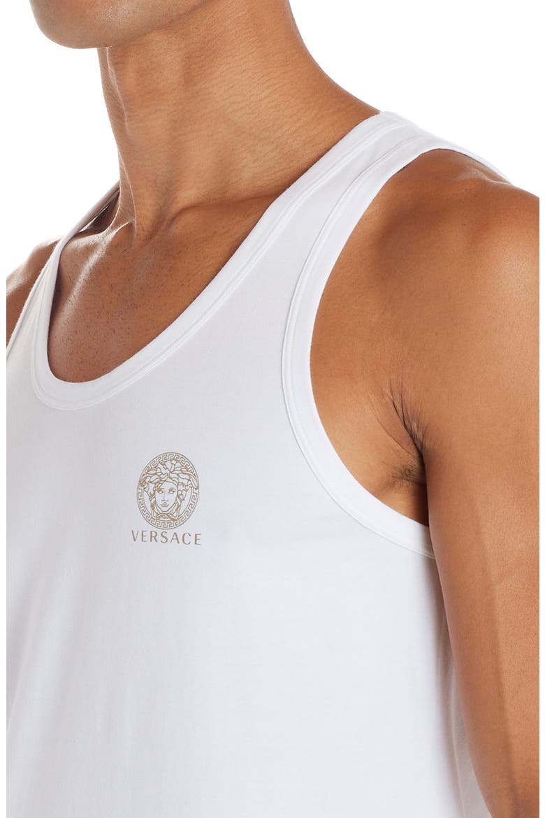 Medusa Head Logo Tank, Alternate, color, WHITE