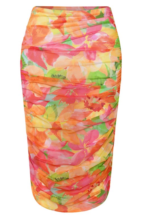 Sunshine 79 Utopia Ruched Convertible Cover-up Skirt In Multi