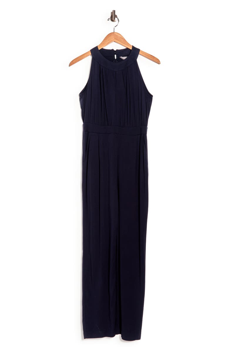 Sharagano Sleeveless Challis Jumpsuit, Alternate, color, 